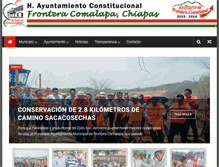 Tablet Screenshot of fronteracomalapa.gob.mx